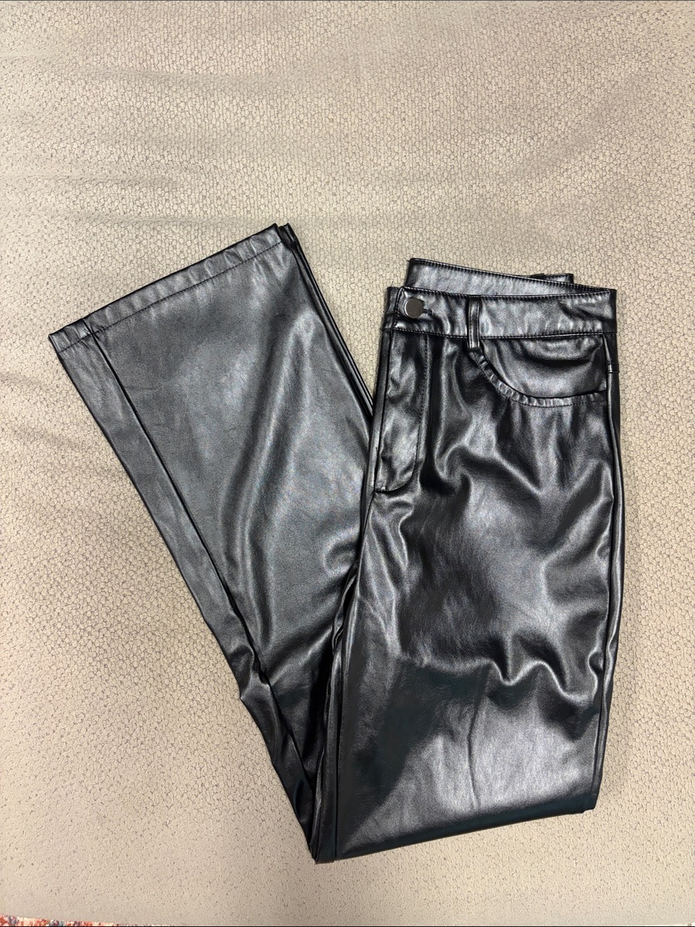 SHEIN Black Faux Leather Pants - Picture 1 of 6